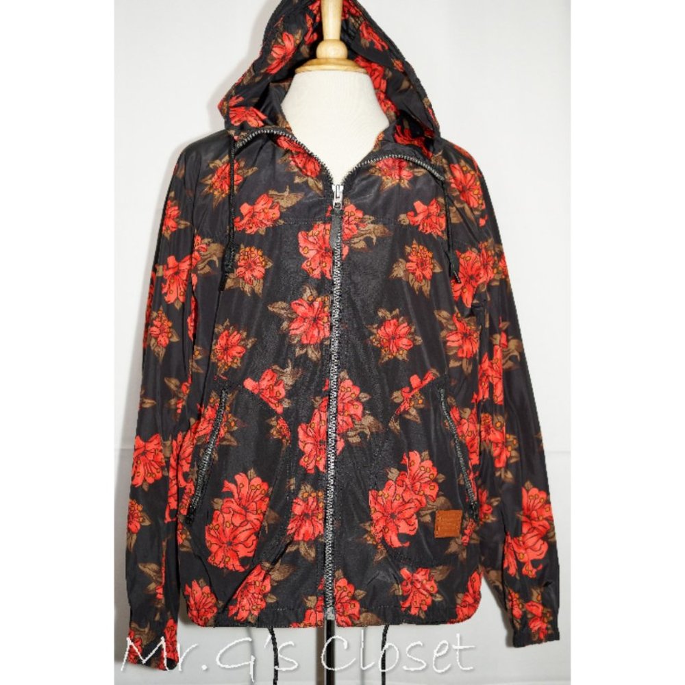 Rare Coach Men's Floral Print Wind Breaker